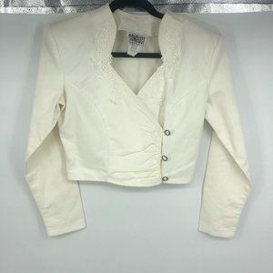 Vintage VTG Disorderly Conduct White Crop Jacket